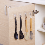 10PCS Transparent Stainless Steel Strong Self Adhesive Hooks Key Storage Hanger for Kitchen Bathroom - Image 2