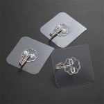10PCS Transparent Stainless Steel Strong Self Adhesive Hooks Key Storage Hanger for Kitchen Bathroom - Image 6