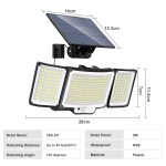 106 LED Solar Light Outdoor 328 LED Spotlights IP65 Waterproof Motion Sensor - Image 5