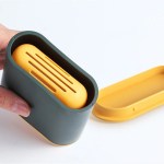 Toilet Brush Water Leak Proof With base Silicone WC Flat Head - Image 3